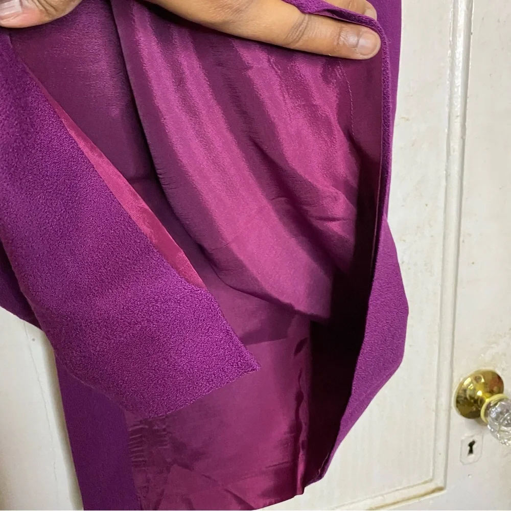 VINTAGE : Kasper : size : 8 : 100% wool plum purple matching blazer & skirt set - Picture 13 of 16